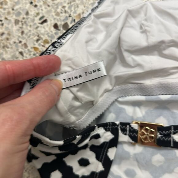 Trina Turk handkerchief halter Tankini bikini swim top 4 - Picture 5 of 5